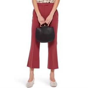 Topshop Slim Kick Flare Pink Trousers